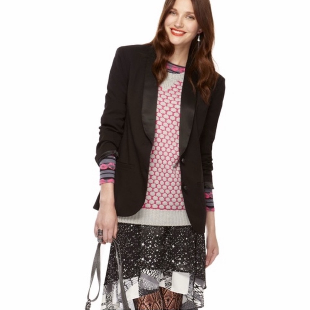 Kirna Zabete Target Tuxedo Black Blazer 2-Button